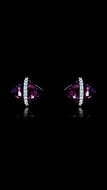 Picture of Attractive And Elegant Single Stone Purple Stud 