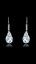 Show details for Delicate Curvy Swarovski Element White Drop & Dangle