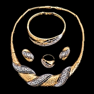 Picture of Unique Zinc-Alloy Gold Plated 4 Pieces Jewelry Sets