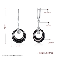 Picture of Unique Black Platinum Plated Drop & Dangle