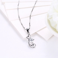 Picture of Moving Platinum Plated Necklaces & Pendants