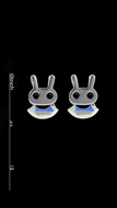 Show details for Durable Platinum Plated Rabbit Stud  Show details for Durable Platinum Plated Rabbit Stud