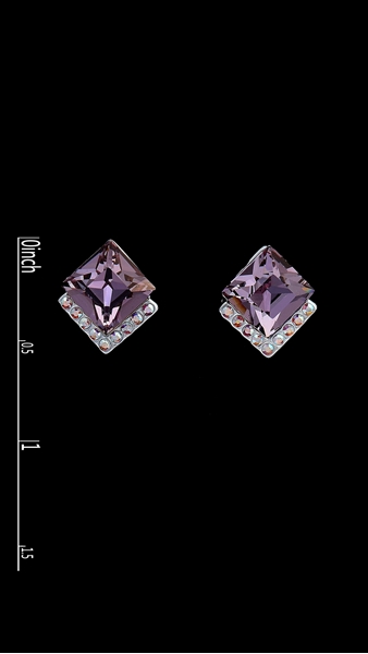 Picture of Touching And Cute Swarovski Element Platinum Plated Stud 