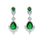 Show details for Green Cubic Zirconia Dangle Earrings 1JJ042408E