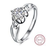 Picture of Cute Designed White Platinum Plated Fashion Rings