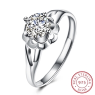 Picture of Fabulous Platinum Plated White Fashion Rings