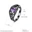 Show details for Long Lasting Purple Gunmetel Plated Fashion Rings