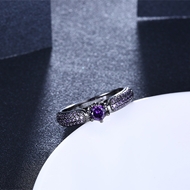 Picture of Online Gunmetel Plated Purple Fashion Rings