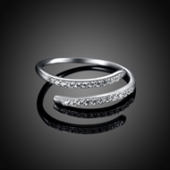 Picture of Believable White Platinum Plated Fashion Rings