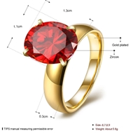 Picture of Unique And Creative Stainless Steel Red Fashion Rings