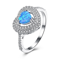 Picture of Promotion Platinum Plated Blue Fashion Rings