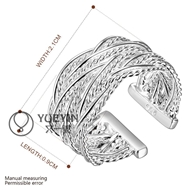 Picture of Flexible Designed White Platinum Plated Fashion Rings