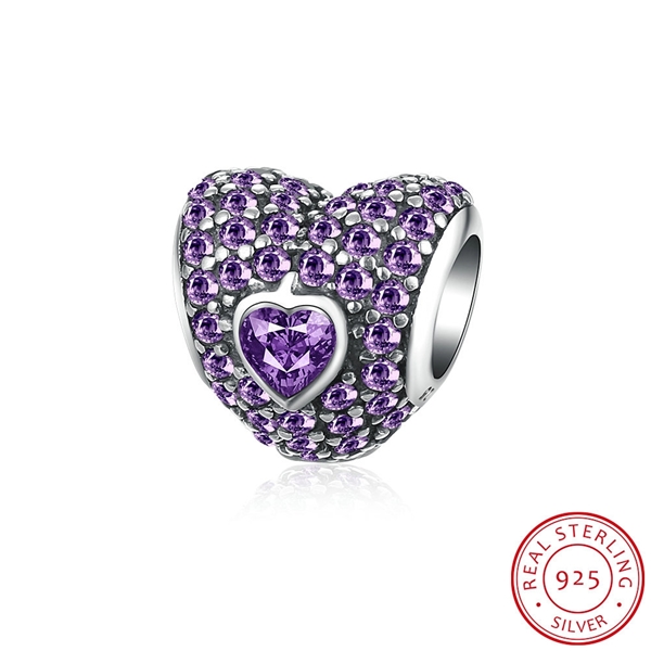 Picture of Cute Designed Purple Charm Bead