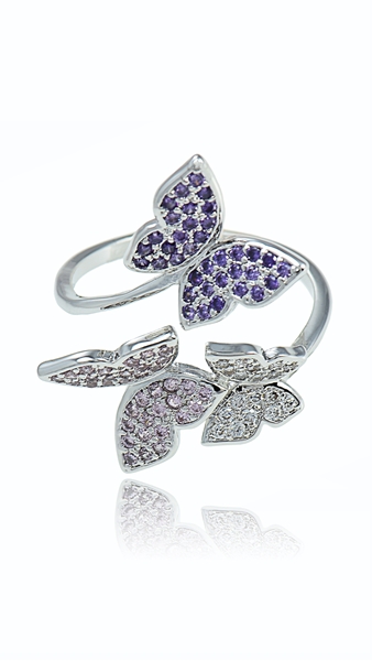 Picture of Modern Design Butterfly Big Fashion Rings