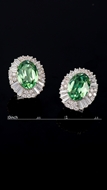 Show details for Gorgeous And Beautiful Green Platinum Plated Stud  Show details for Gorgeous And Beautiful Green Platinum Plated Stud