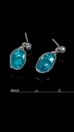 Picture of Shinning Sea Blue Platinum Plated Drop & Dangle