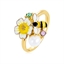 Show details for New Step Enamel Floral Fashion Rings