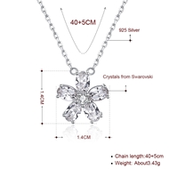 Picture of  Swarovski Element Flowers & Plants Pendant Necklaces 3LK053644N