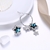 Picture of  925 Sterling Silver Swarovski Element Dangle Earrings 3LK053663E