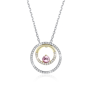 Picture of Simple Swarovski Element Pendant Necklaces 3LK054345N