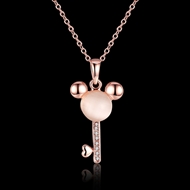 Picture of Hypoallergenic Rose Gold Plated White Pendant Necklace with Easy Return