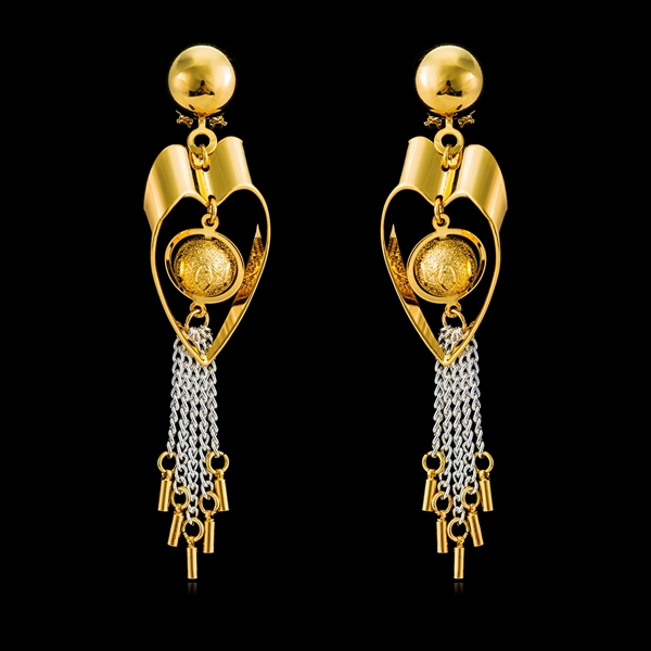 Picture of Eye-Catching Gold Plated Zinc Alloy Dangle Earrings from Reliable Manufacturer