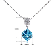 Picture of Zinc Alloy Platinum Plated Pendant Necklace from Certified Factory