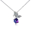 Show details for Sparkling Butterfly Zinc Alloy Pendant Necklace