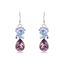 Show details for Distinctive Purple Swarovski Element Dangle Earrings with Low MOQ
