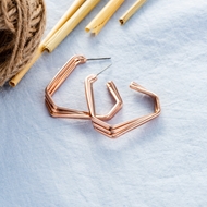 Picture of Popular Big Rose Gold Plated Big Hoop Earrings