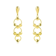 Picture of Amazing Big Gold Plated Dangle Earrings