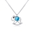 Picture of Great Value Blue Platinum Plated Pendant Necklace with Full Guarantee