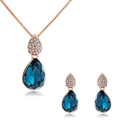 Picture of Inexpensive Zinc Alloy Platinum Plated Necklace and Earring Set from Reliable Manufacturer