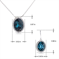 Picture of Need-Now Blue Zinc Alloy Necklace and Earring Set from Editor Picks