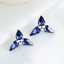 Show details for Unique Swarovski Element Platinum Plated Stud Earrings