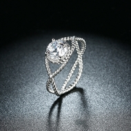 Picture of Attractive White Cubic Zirconia Fashion Ring For Your Occasions