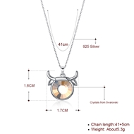 Picture of Fashion Swarovski Element Platinum Plated Pendant Necklace