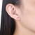 Picture of Impressive Pink Platinum Plated Stud Earrings with Beautiful Craftmanship