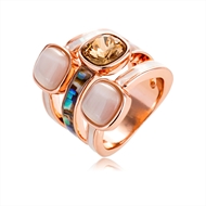 Picture of Affordable Zinc Alloy Rose Gold Plated Fashion Ring for Ladies