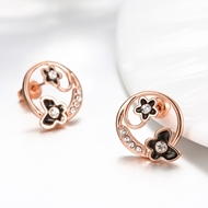 Picture of Nickel Free Rose Gold Plated Casual Stud Earrings with No-Risk Refund