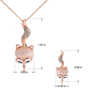 Picture of Delicate Small Rose Gold Plated Necklace and Earring Set