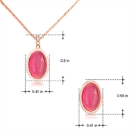 Picture of Good Quality Opal Rose Gold Plated Necklace and Earring Set