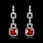 Show details for Buy Platinum Plated Copper or Brass Dangle Earrings with Price