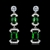 Picture of Irresistible Green Platinum Plated Dangle Earrings with Easy Return