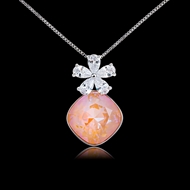 Picture of Zinc Alloy Swarovski Element Pendant Necklace from Certified Factory