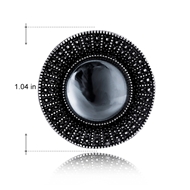 Picture of Nickel Free Gunmetal Plated Black Stud Earrings with No-Risk Refund