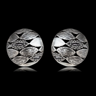 Picture of Sleek Classic Platinum Plated Stud Earrings