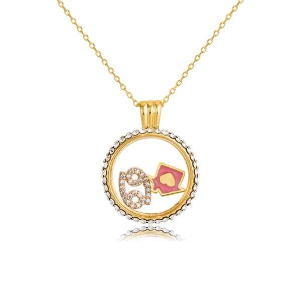 Picture of Fashion Cubic Zirconia Casual Pendant Necklace