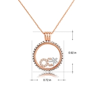 Picture of Origninal Small Rose Gold Plated Pendant Necklace