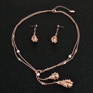 Picture of Casual Zinc Alloy Necklace and Earring Set of Original Design